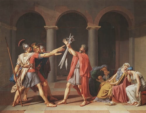 The Oath of the Horatii, 1786 by Jacques-Louis David - Toledo Museum of Art, Toledo Ohio